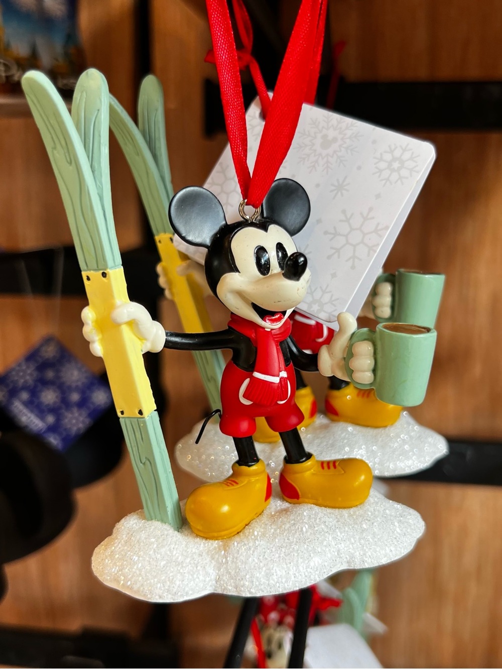 Disney Parks 2026 Skiing Mickey Mouse Christmas Ornament NEW